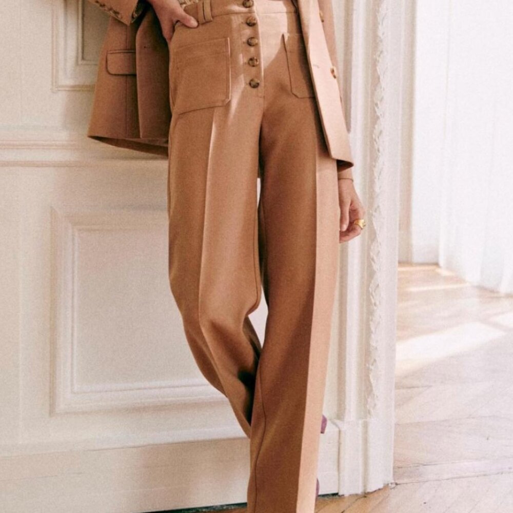 NWT Sezane Chuck Trousers in Camel size 4 or 36